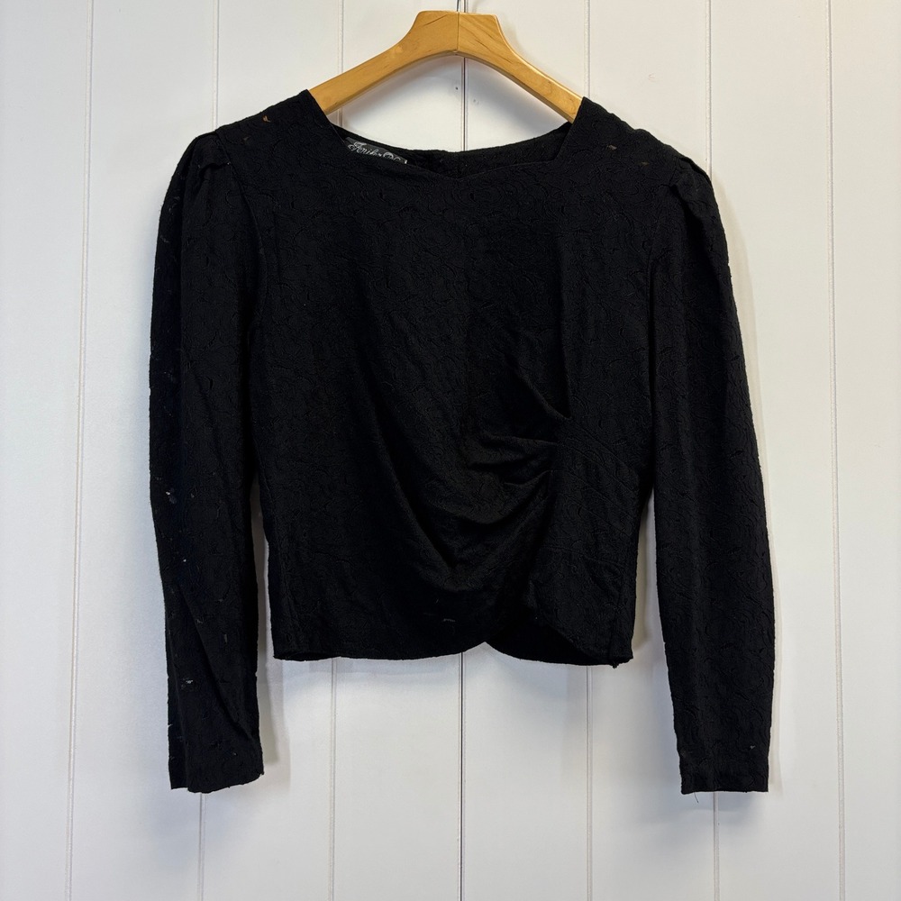 Vintage Jenifer W Y2K Fairy Grunge Cropped Lace Top Women Size S Dark Academia